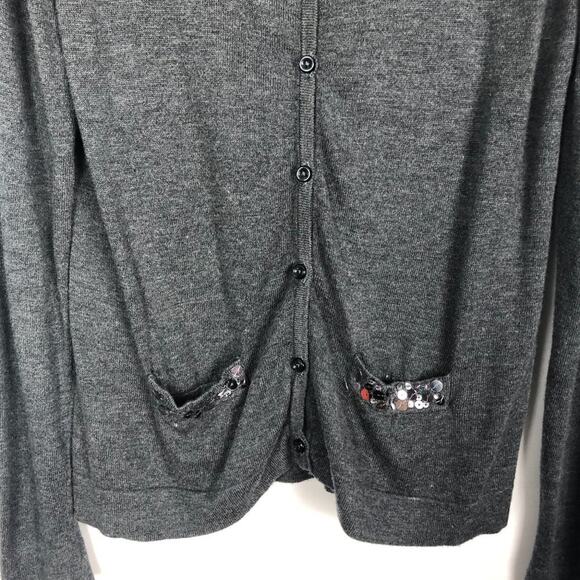 GEORGE Sequin Button Down Gray Cardigan Size Small - Picture 5 of 11